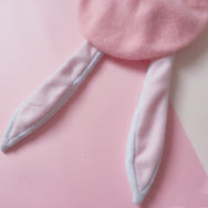 Pink rabbit ears beret DB6024