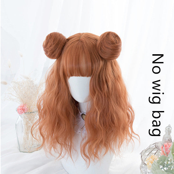 Harajuku dirty orange curly hair wig DB4972