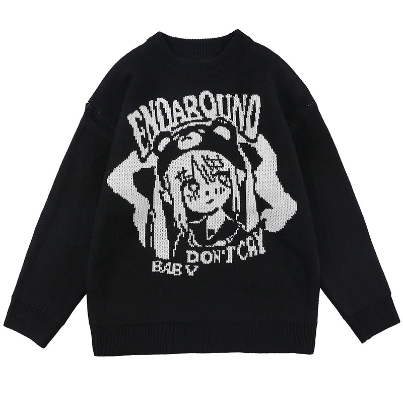 Black anime cartoon sweater DB7384