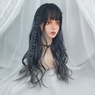 Harajuku blue gray gradient wig DB5480