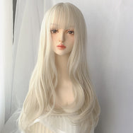 Harajuku white gold mid-length wig DB6099