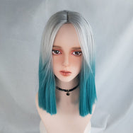 Harajuku silver gradient green wig DB4674
