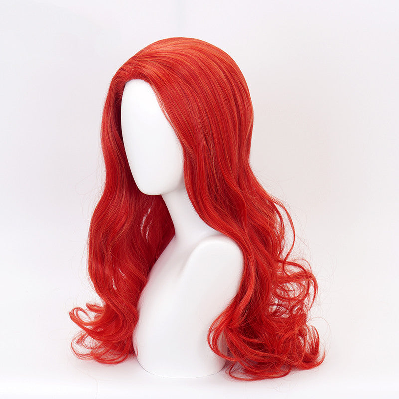 cosplay Mera Red Long Curly Hair Wig DB5278