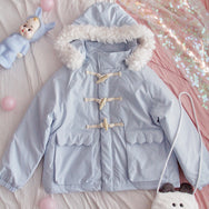 Thick hooded jacket DB6243