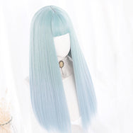 Harajuku Lolita Water Blue Gradient Color Wig DB5824