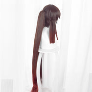 Hu Tao cos Brown gradient reddish brown wig DB7014