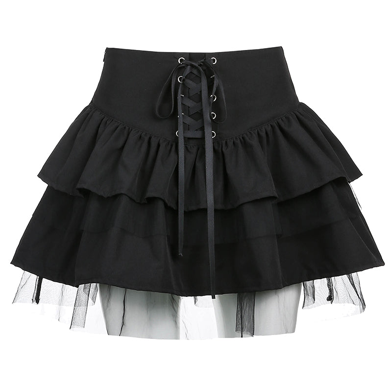 Dark punk lace skirt DB7366