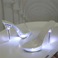 All-match luminous 13cm high heels DB5737