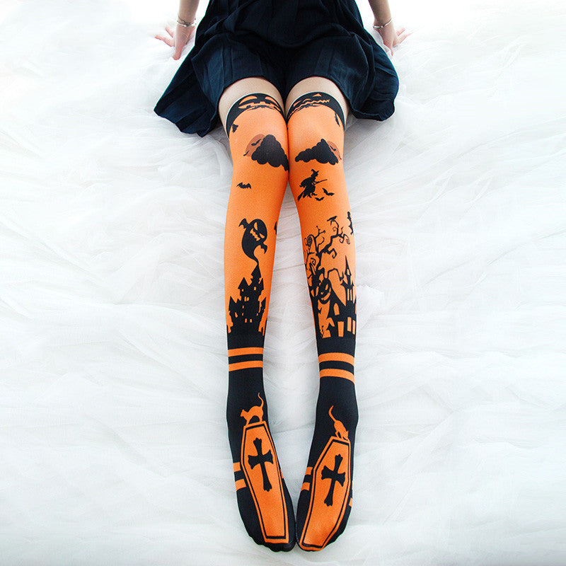 Halloween printed paint socks DB4667