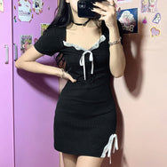 Black Lace Sexy Dress DB7734