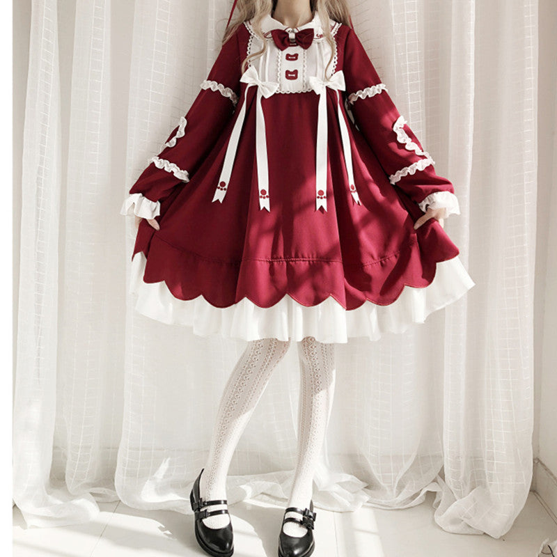 Lolita Bear Red Dress  DB6414