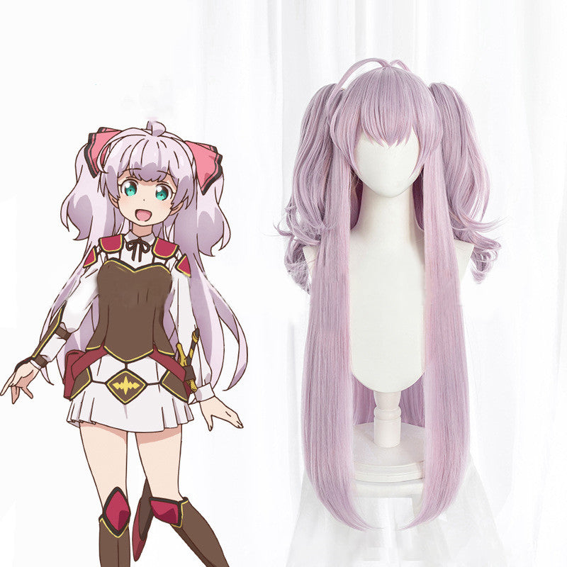 Anime girl cos lilac double ponytail wig DB5810