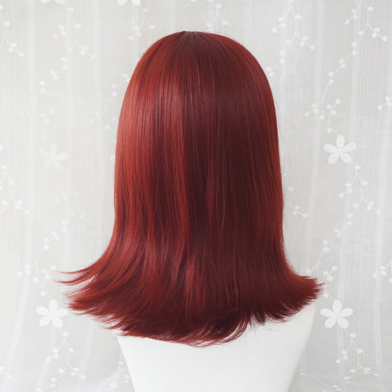 Harajuku red mid-length wig DB5895