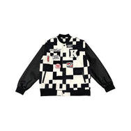 Retro black and white checkerboard jacket  DB7873