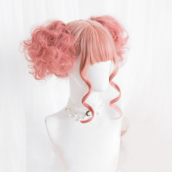 Lolita pink gradient long curly hair   DB5574