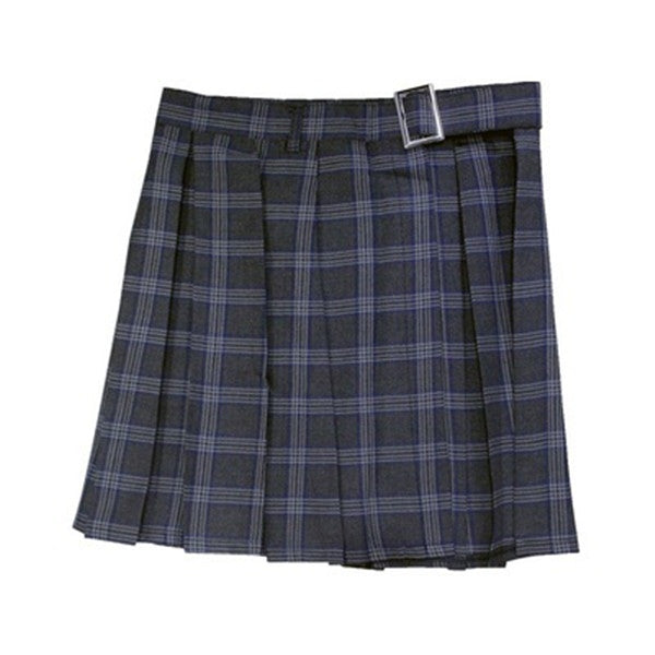 Gray plaid stitching irregular skirt + shorts suit DB5934