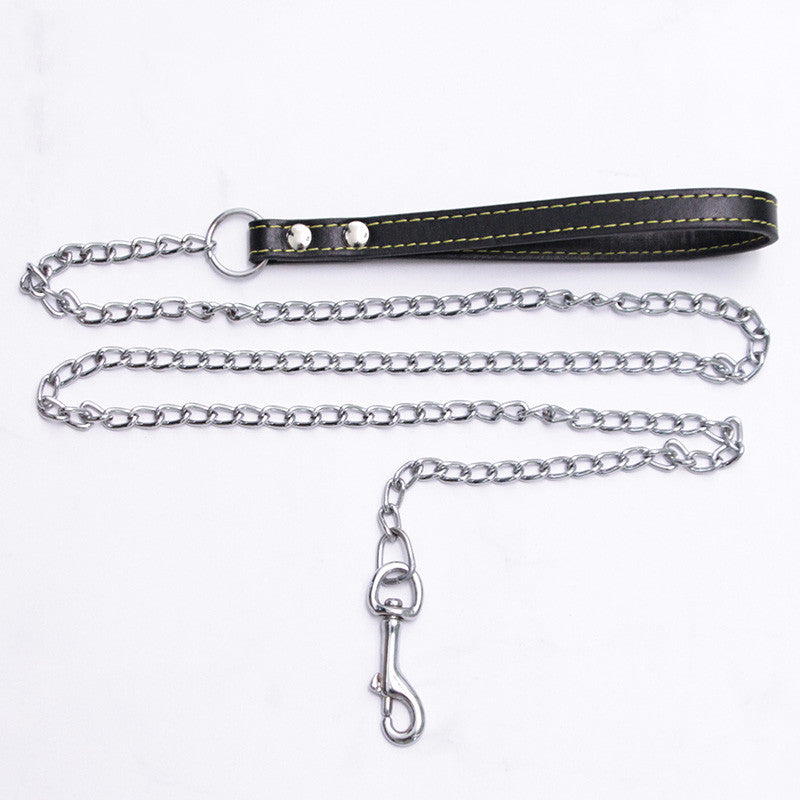 Single ring leather collar DB4470