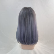 Gray gradient blue purple wig DB5863