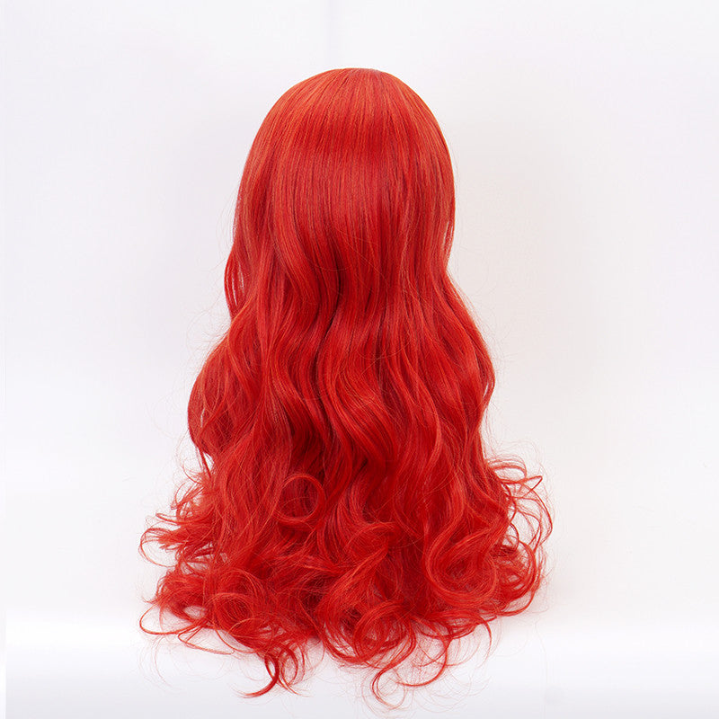 cosplay Mera Red Long Curly Hair Wig DB5278