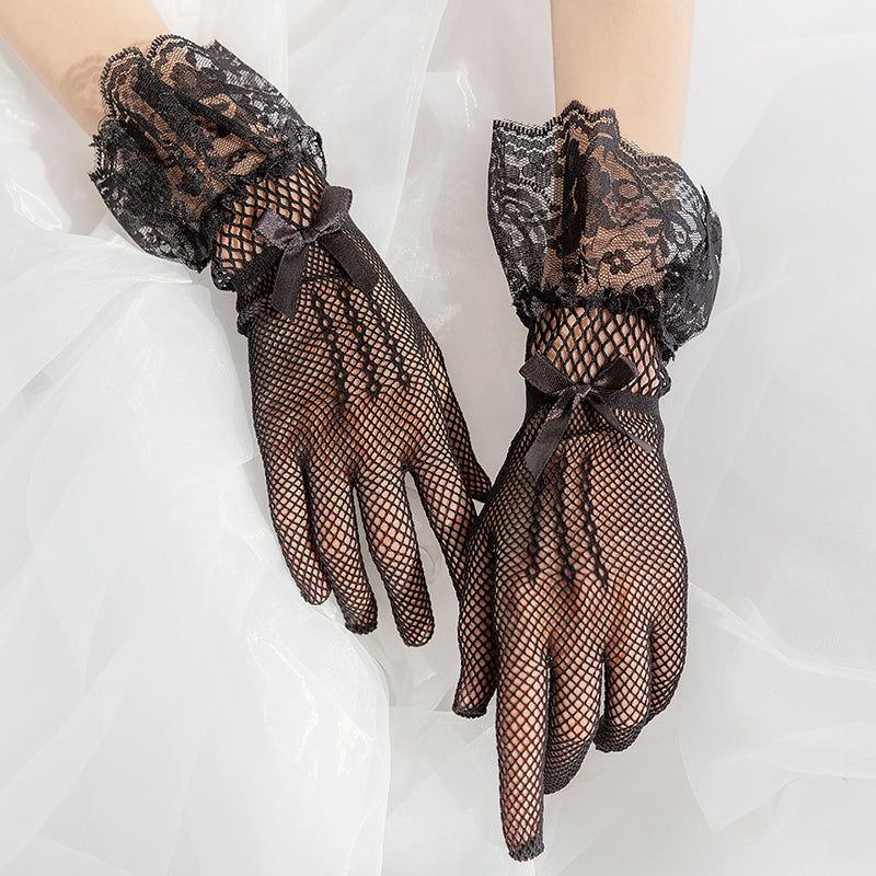 Lace short gloves DB4796