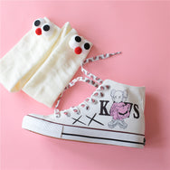 Hand-painted doodle high-top shoes (send socks) DB5456