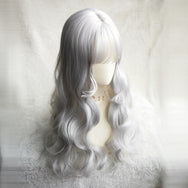 Silver white big wave long wig DB4129