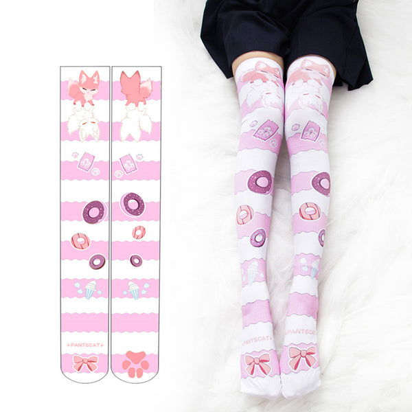 Donut printed lacquered socks DB4505