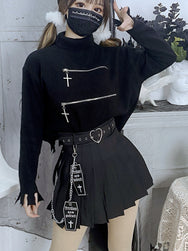 Punk black skirt DB6937