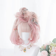 Lolita cherry pink gradient double ponytail wig DB5885