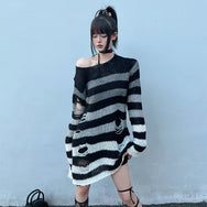 punk striped sweater  DB7811