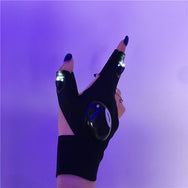 Dark Glowing Half Finger Gloves DB5275