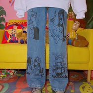 Anime print jeans DB6296