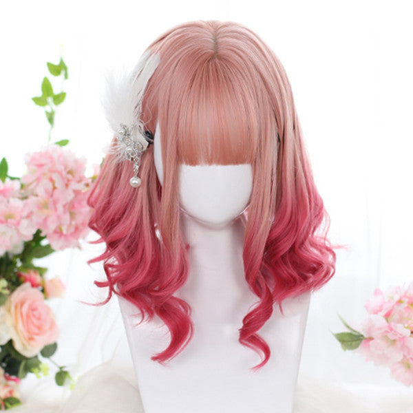 Harajuku Lolita pink gradient wig DB5402