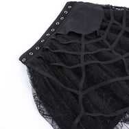 Gothic Fringe Black Skirt DB7898