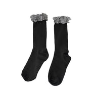 All-match lace calf socks DB6386