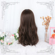 Cold brown gentle curly wig DB7387