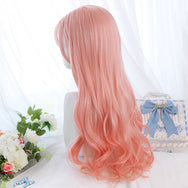 Harajuku Lolita Peach Gradient Long Curly Hair Wig DB5185