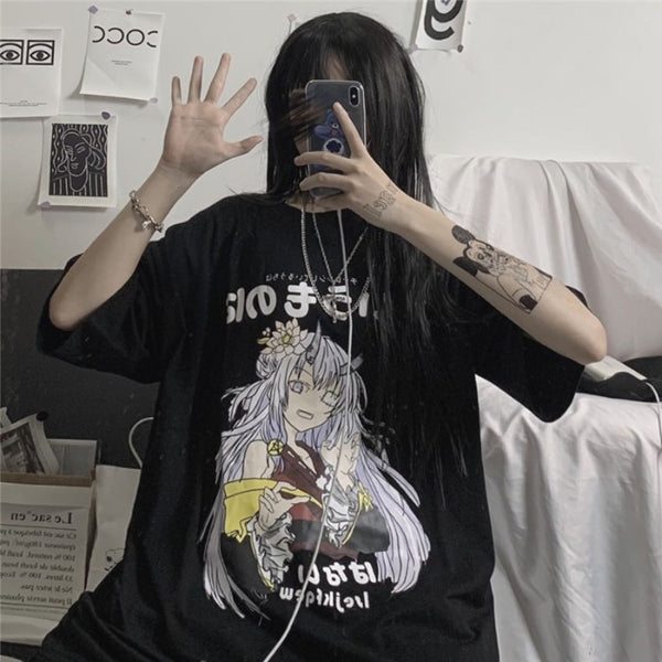 Dark anime girl short sleeve T-shirt DB5681