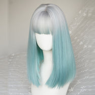 Green gradient clavicle wig DB4105