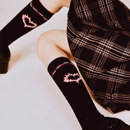 Punk black red socks DB6216