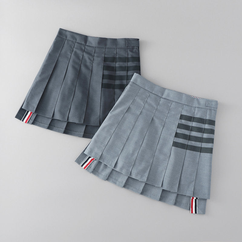 Wild gray irregular skirt DB5164
