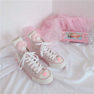 Pink cat claw casual shoes (socks free) DB5422