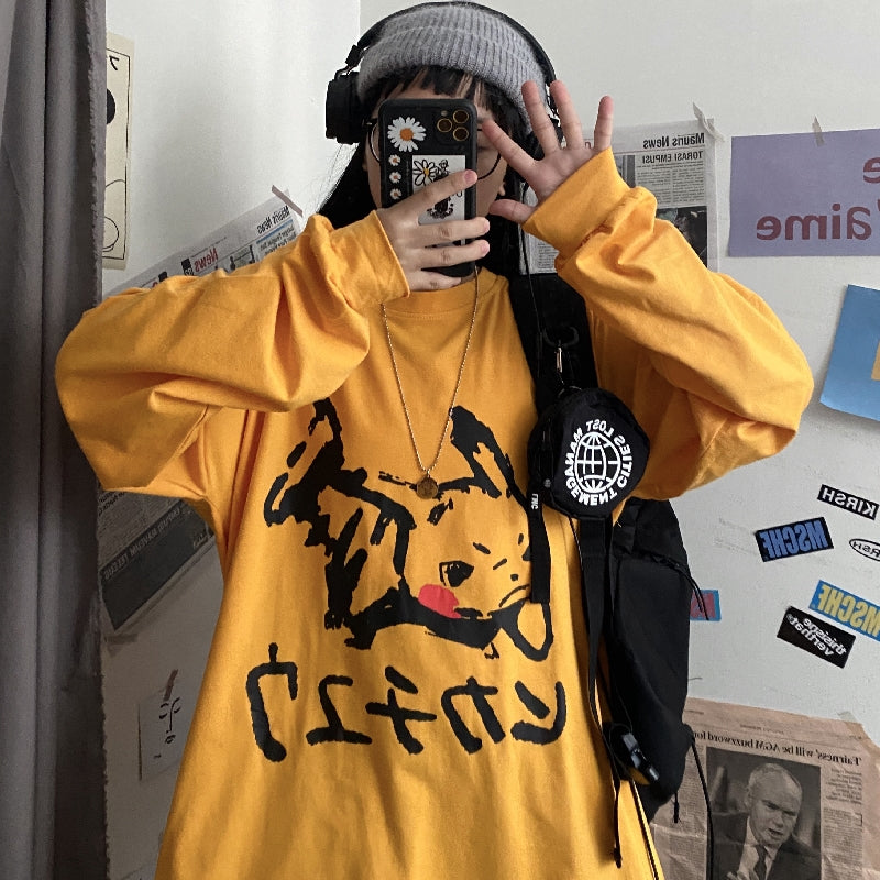 pikachu anime long sleeve T-shirt DB5897