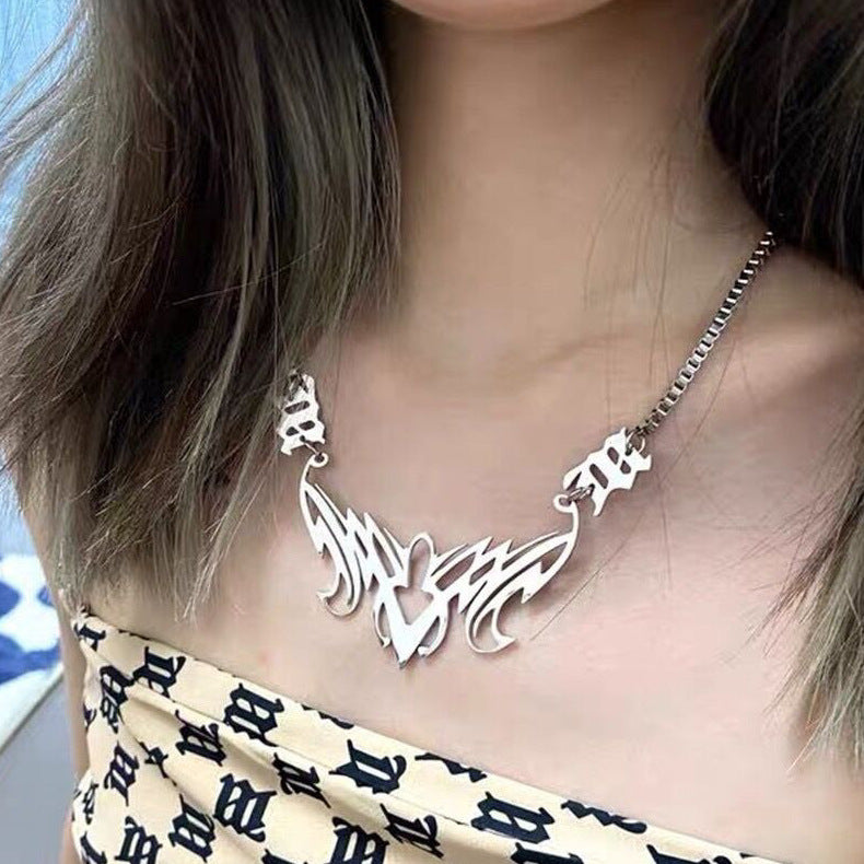 Cool Metal Butterfly Totem Necklace DB7429