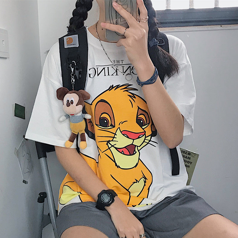 The Lion King cartoon short-sleeved T-shirt DB5168