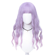 Purple gradient curly hair wig DB6942