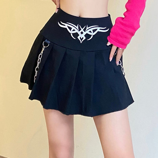 chain embroidered skirt DB7623