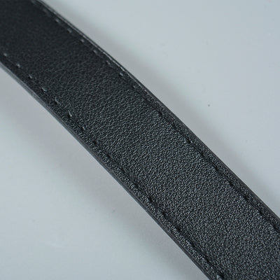 Dark leather belt DB4196
