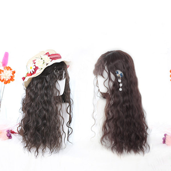 Lolita natural color long curly hair wig DB5797
