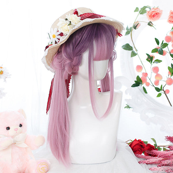Lolita purple gradient pink wig DB5883